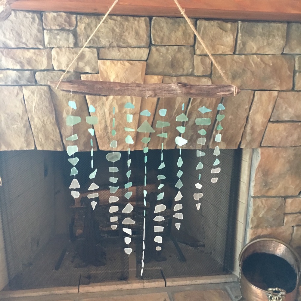 Cascading Seaglass Wall Art